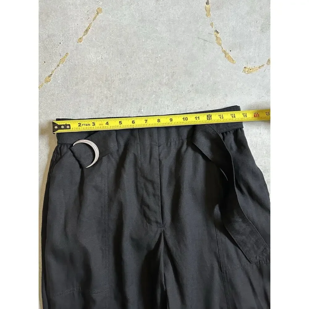 Zara Black Belted Trouser Pant size Medium - NWT